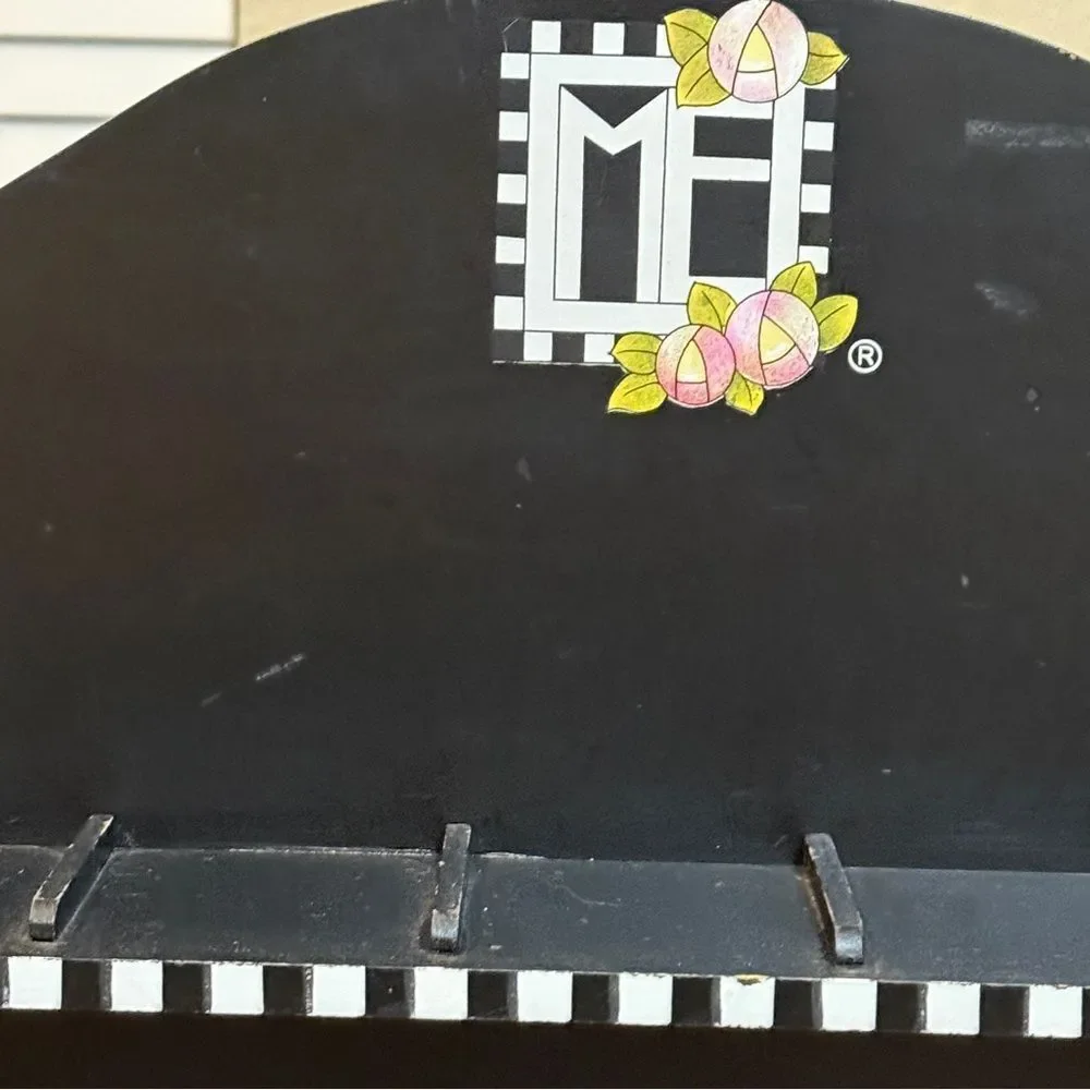 Vintage Rare Mary Engelbreit Wood Black Store Display Shelf For ABC Letters